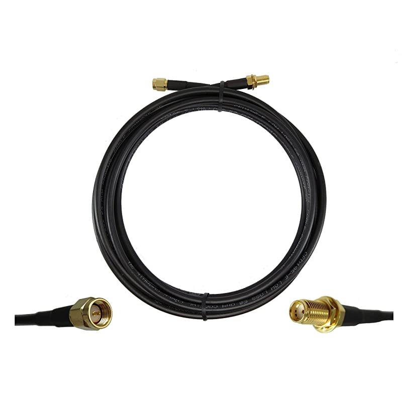 10 ft LowLoss Coax Extension Cable 50 Ohm SMA Male to SMA Female Antenna Lead Extender for 3G4GLTEHamADSBGPSRF Radio Use Not for TV or WiFi