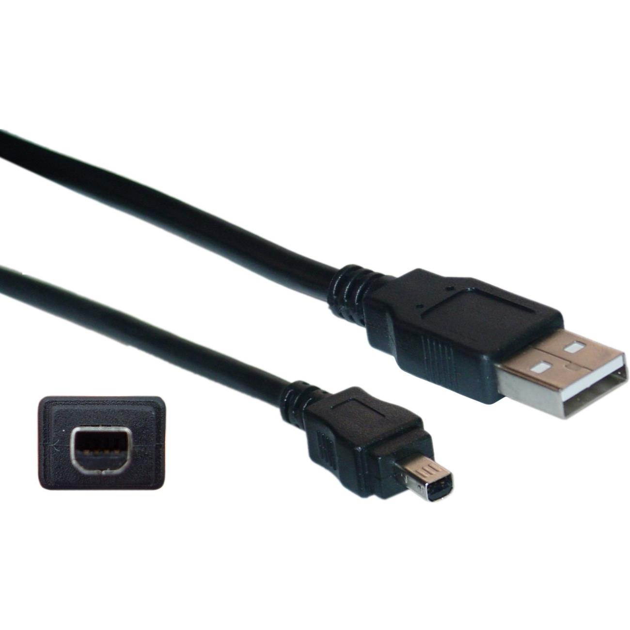 Cable Wholesale USB Type A Male / Mini-B Male Cable 4 Pin Black 6 ft