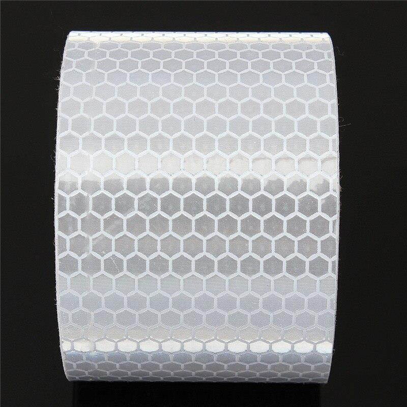 Silver White 3 Meters Car Reflective Safety Warning Conspicuity Roll Tape Film Sticker For Tricycles High Quality
