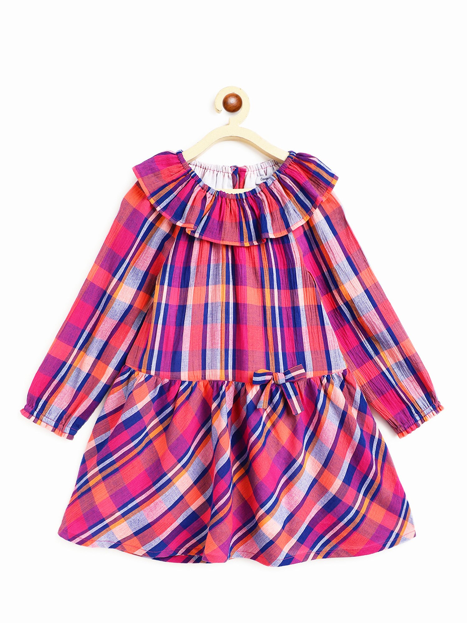 Campana Kids Multicolor Checks Full Sleeves Dress
