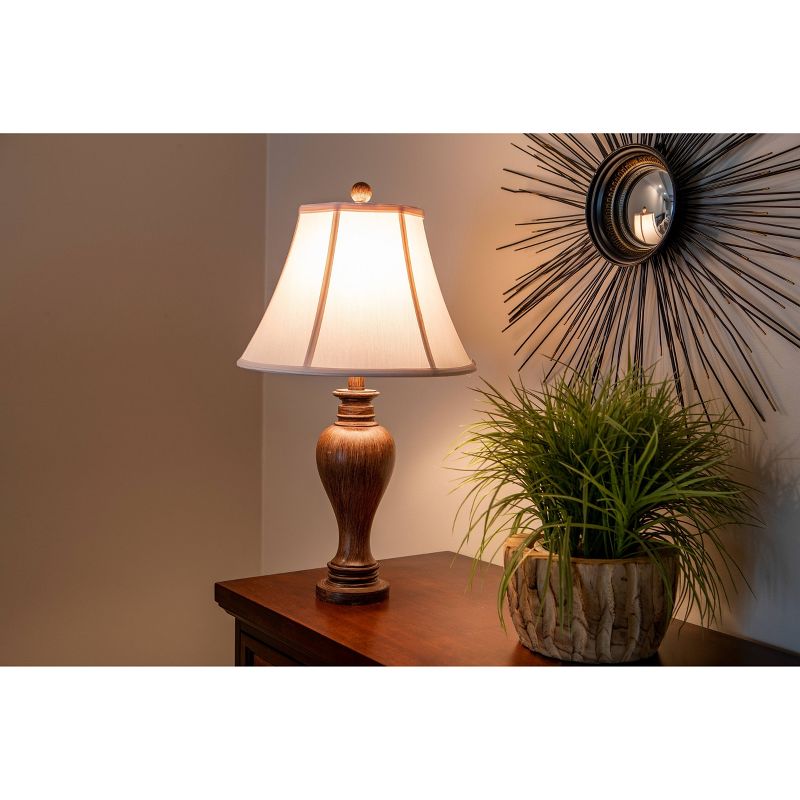 25" Truman Sculpted Resin Table Lamp Darkbo - Decor Therapy