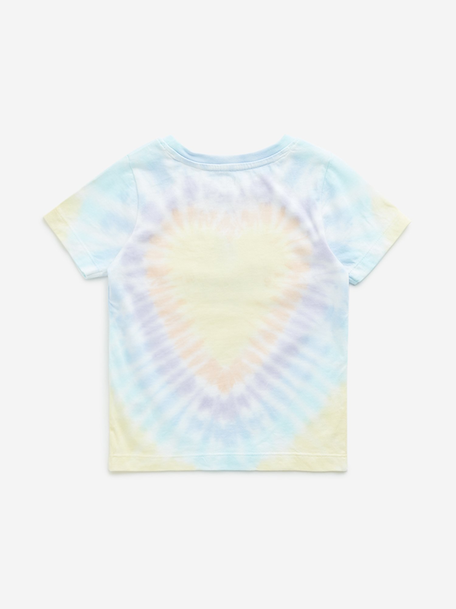 HOP Kids by Westside Multicolour Tie-Dye Printed Cotton T-Shirt