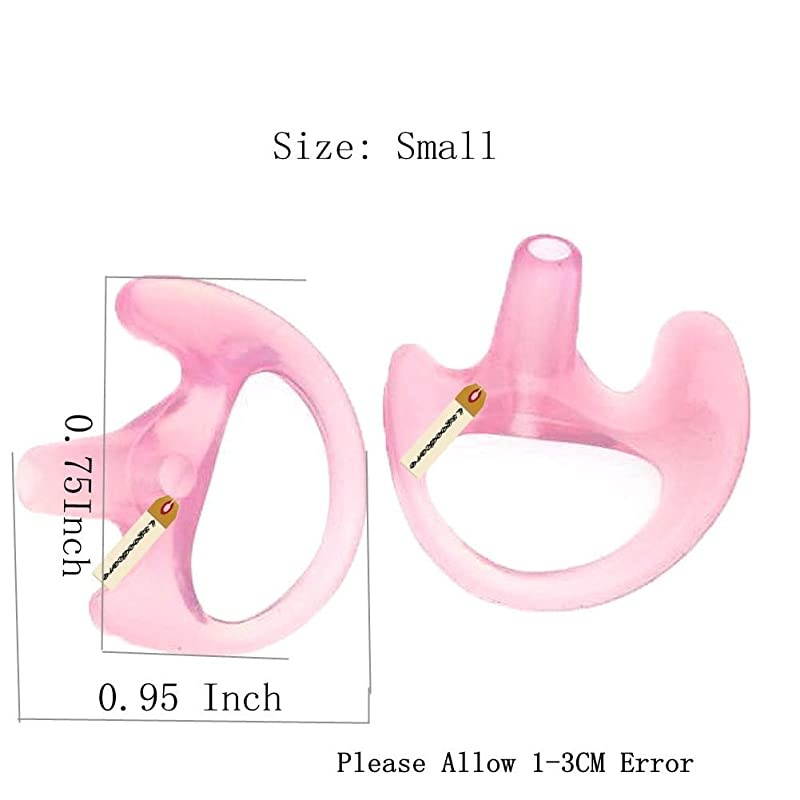 Radio Ear Mold Ear Bud Pink Small  Earmold Earbuds Replacement Left Right Ear for 2 Way Radio Acoustic Coil Tube Earpiece Insert Earmould Soft Walkie Talkie Ear Pieces 5 Pairs