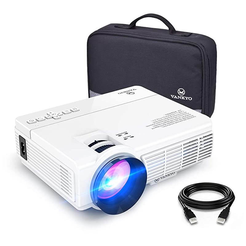 LEISURE 3 Mini Projector 1080P and 170 Display Supported Portable Movie Projector with 40000 Hrs LED Lamp Life Compatible with TV Stick PS4 HDMI VGA TF AV and USB