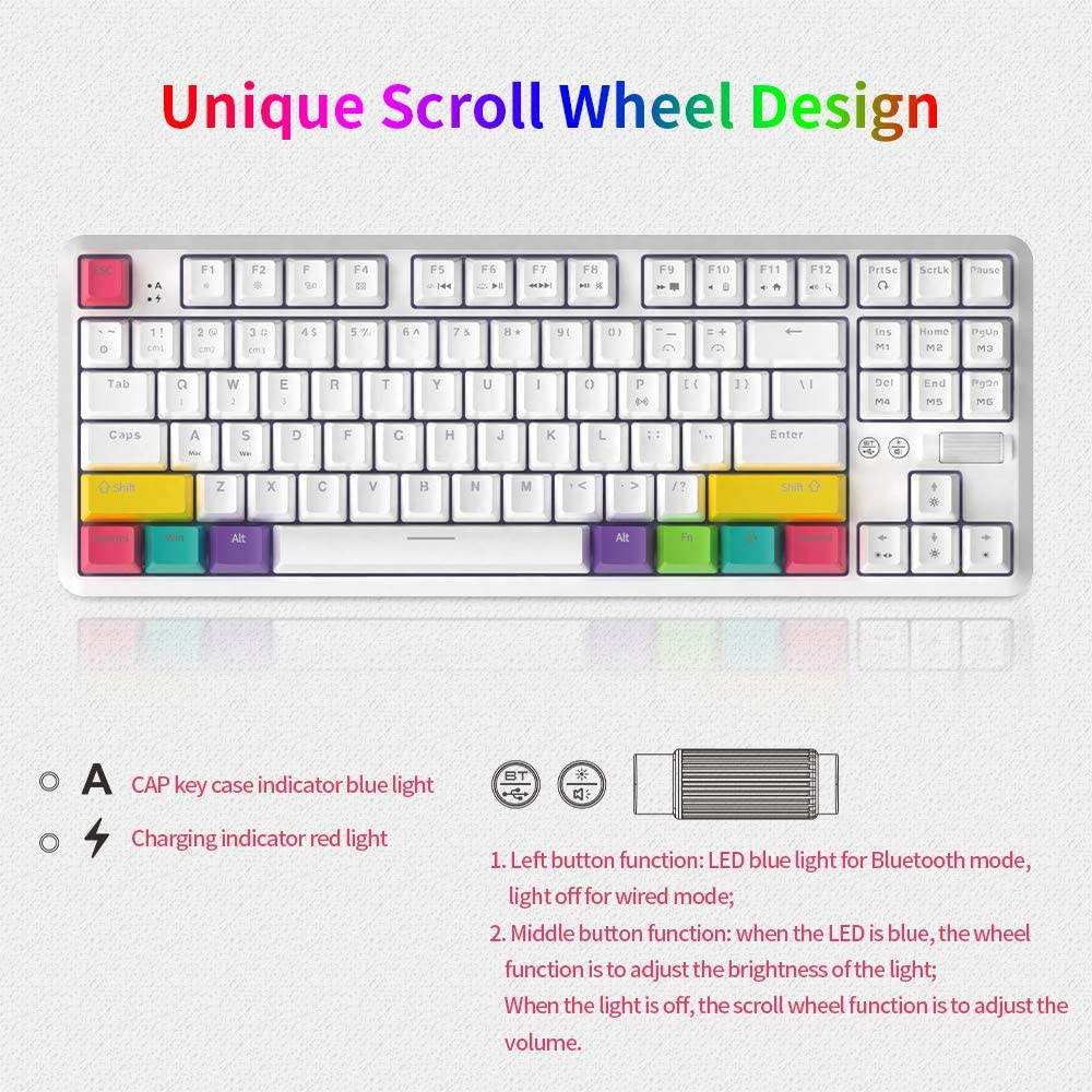 Glorious Modular Mechanical Gaming Keyboard (GMMK)- Barebone Edition (DIY Assembly Required) (Full Size, Black) + Glorious Black Aura Keycaps (Bundle)