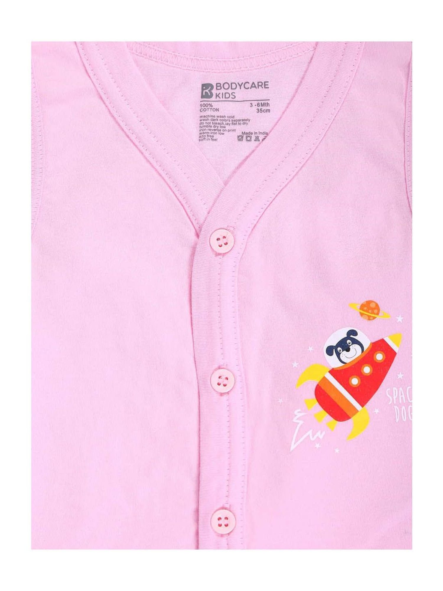 Bodycare Kids Assorted Solid Vest (Pack Of 3)