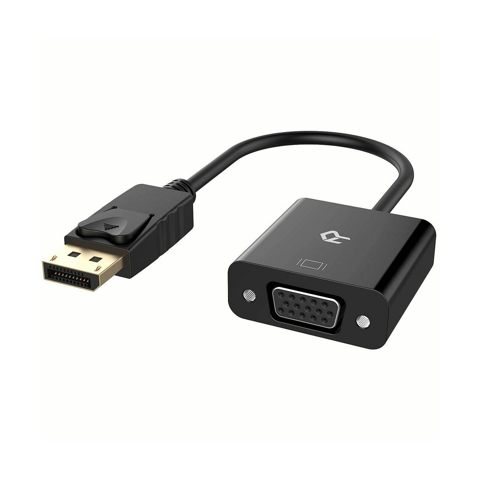 Rankie DisplayPort (DP) to VGA Adapter, Gold Plated Converter, Black