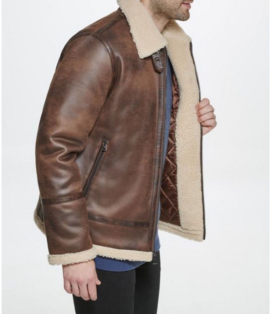Calvin Klein B-3 Faux-Shearling Jacket