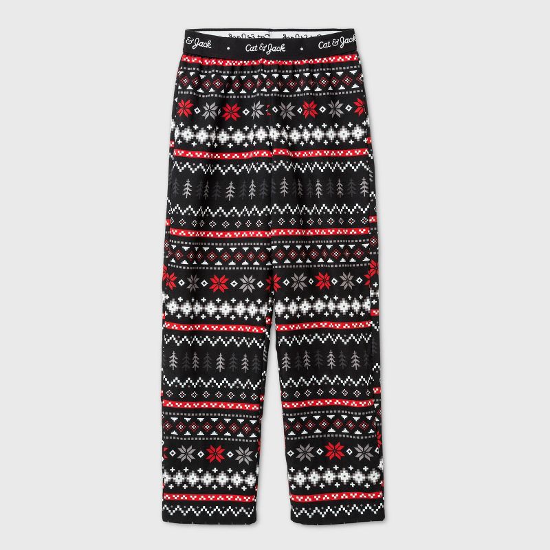 Boys' Fair Isle Pajama Pants - Cat & Jack™ Black XS