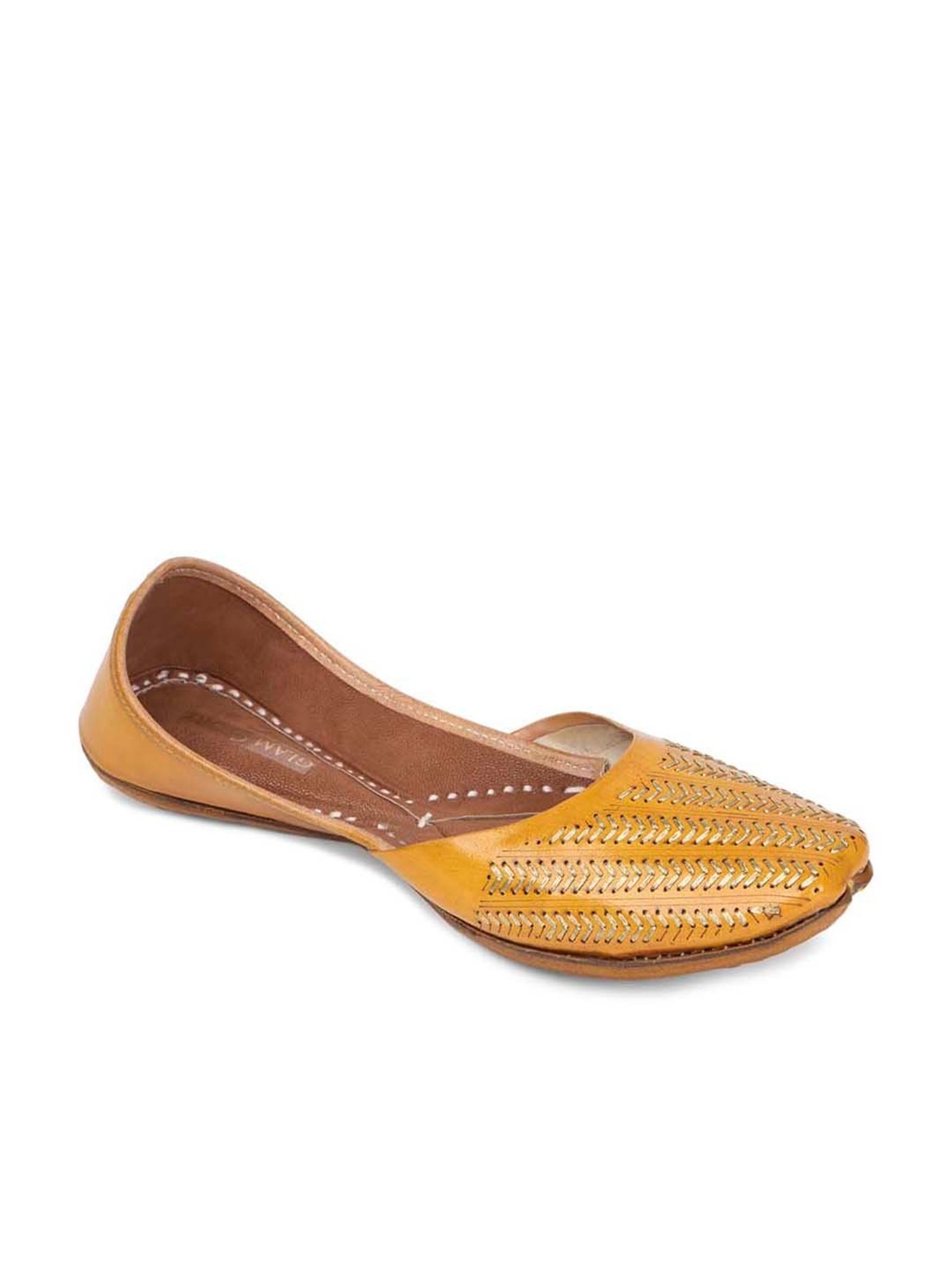 Glam Story Women's Mustard Ethnic Juttis