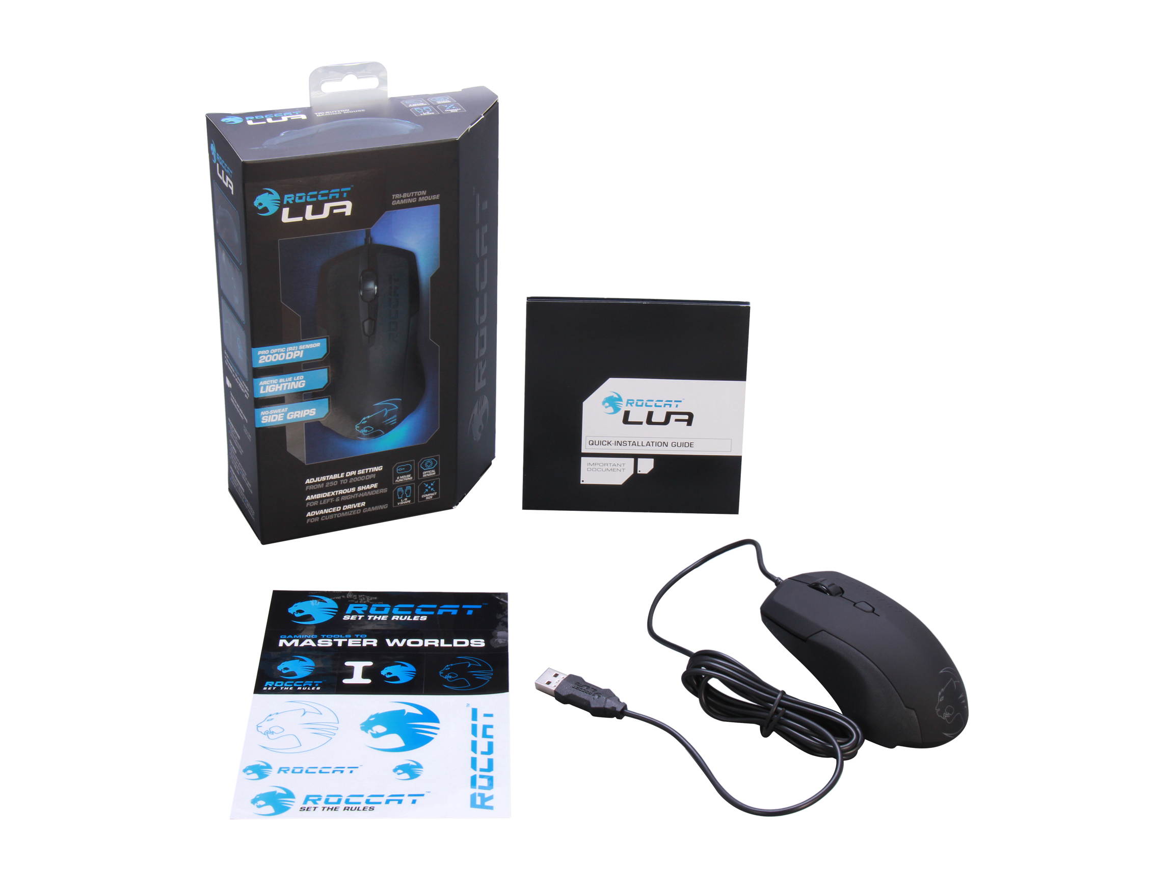 ROCCAT Lua USB Wired Optical Tri-Button Gaming Mouse