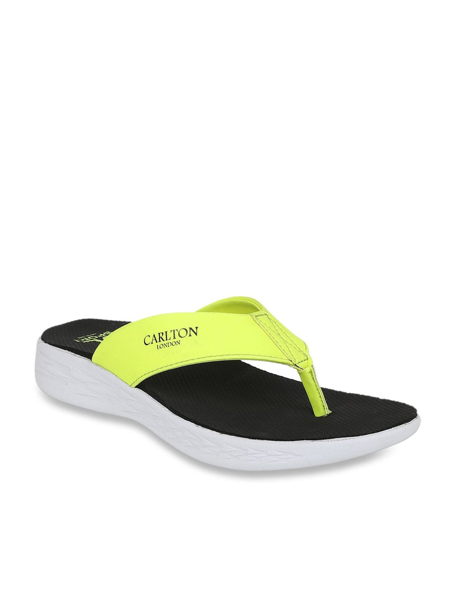 CL Sport by Carlton London Women's Lemon Yellow Flip Flops