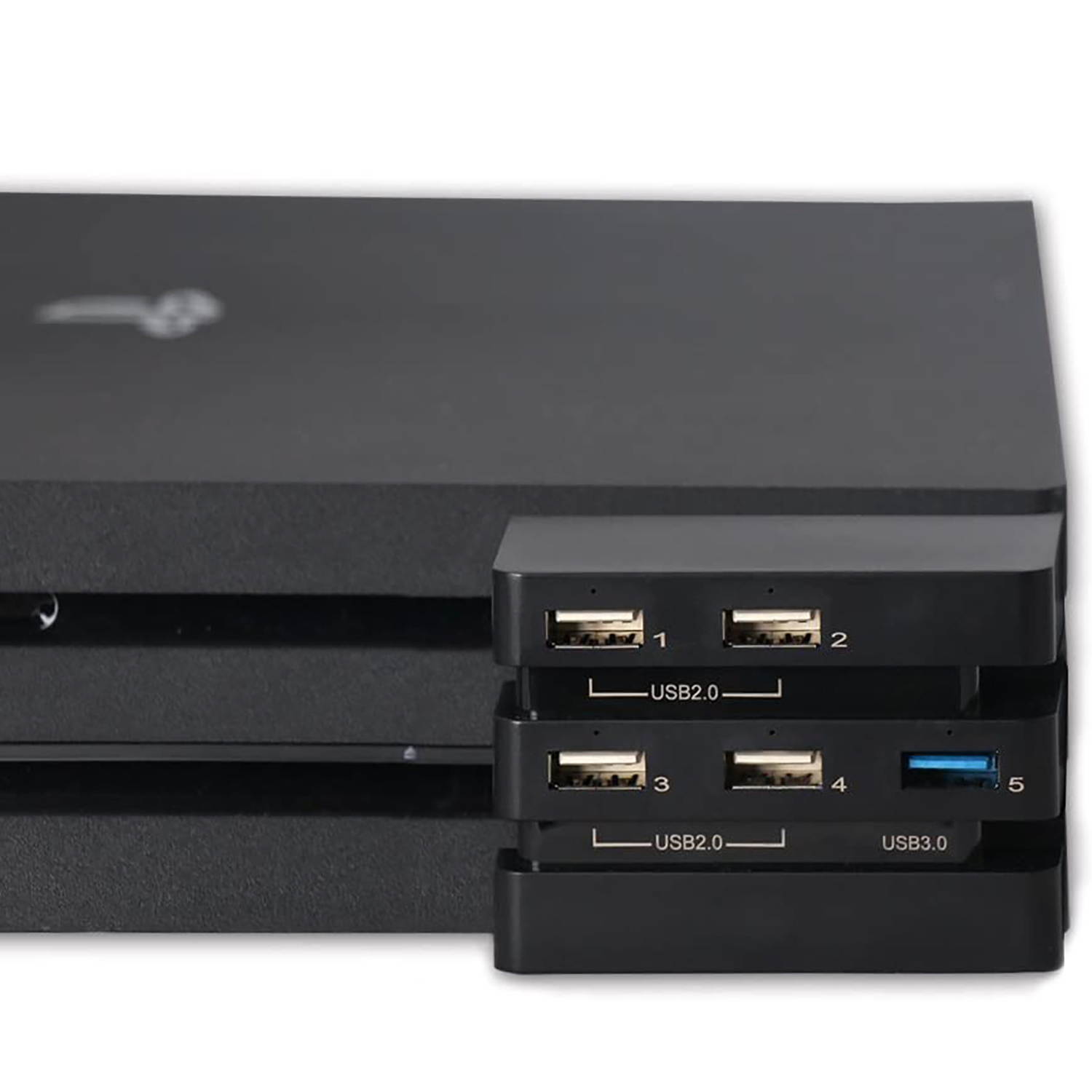 Rome Care 5 Port USB HUB for PS4 Pro Only, USB 3.0/2.0 High Speed Charger Controller Splitter Expander for Playstation 4 Pro