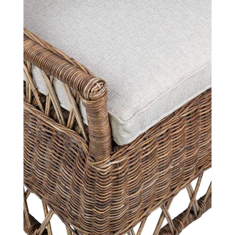 Monika Rattan Dining Chair Gray - East at Main