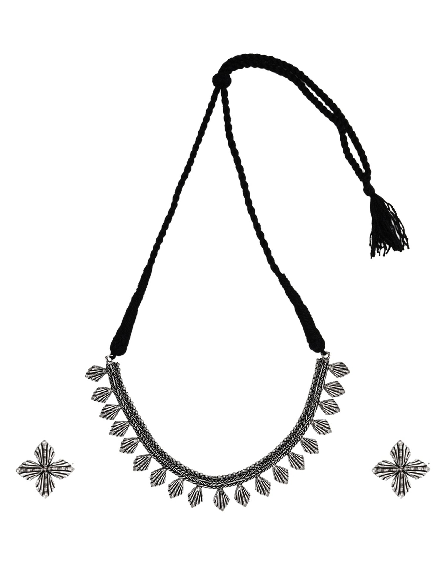 Bold By Priyaasi Men's Stylish Silver-Plated Dumbbell Pendant on a Trendy Chain