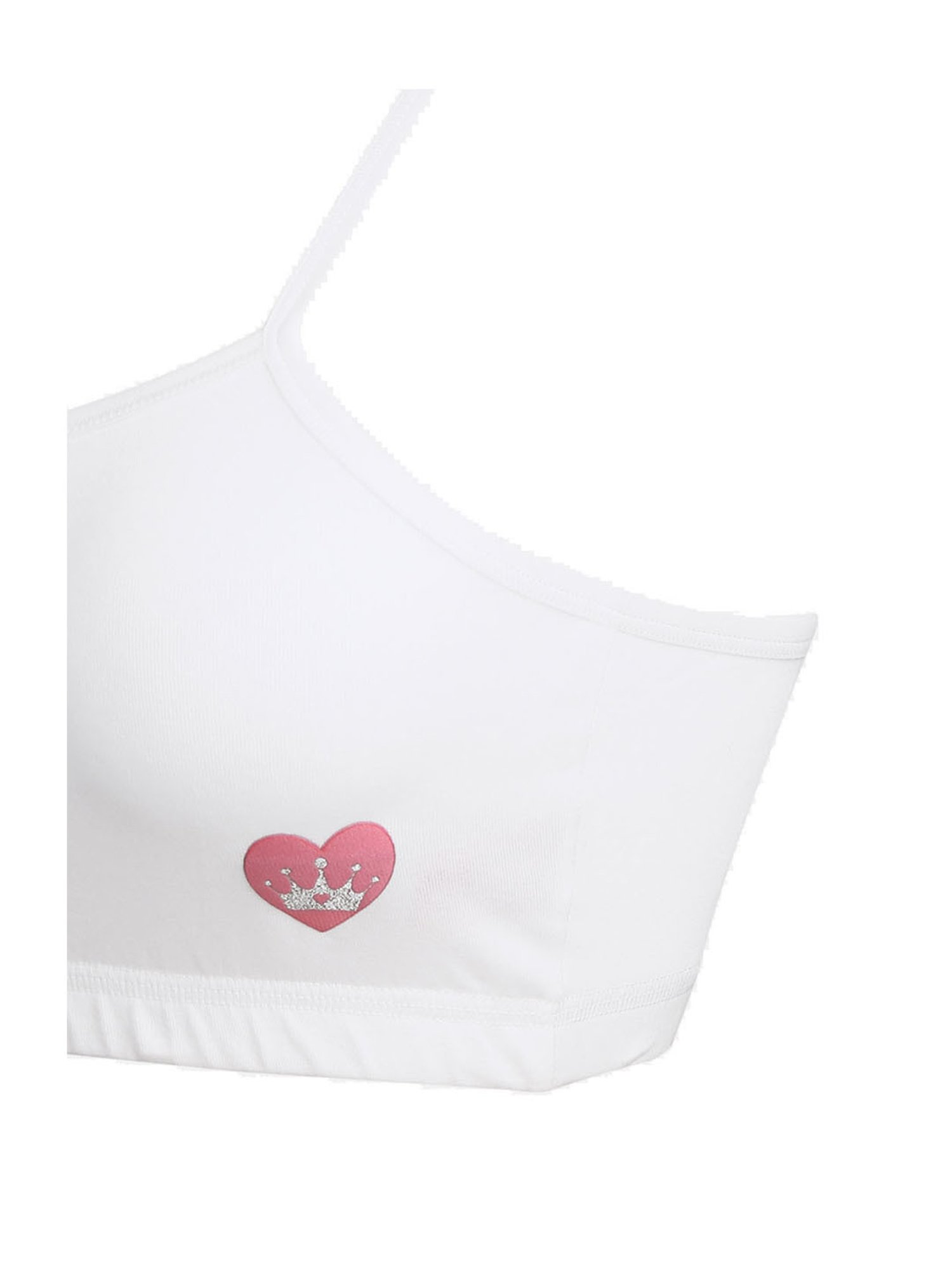 Sillysally Kids Solid White Bra (Pack Of 2)