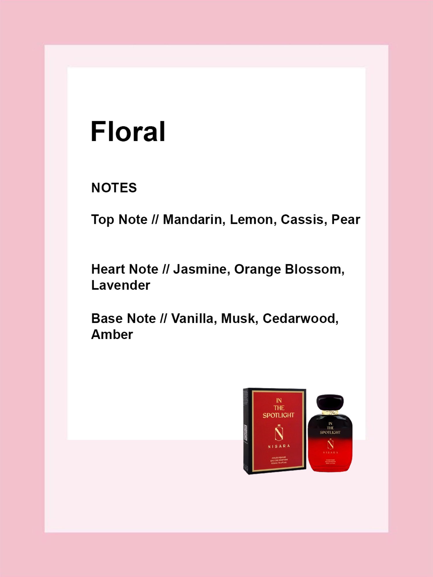 NISARA In the Spotlight Eau de Parfum for Women - 100 ml