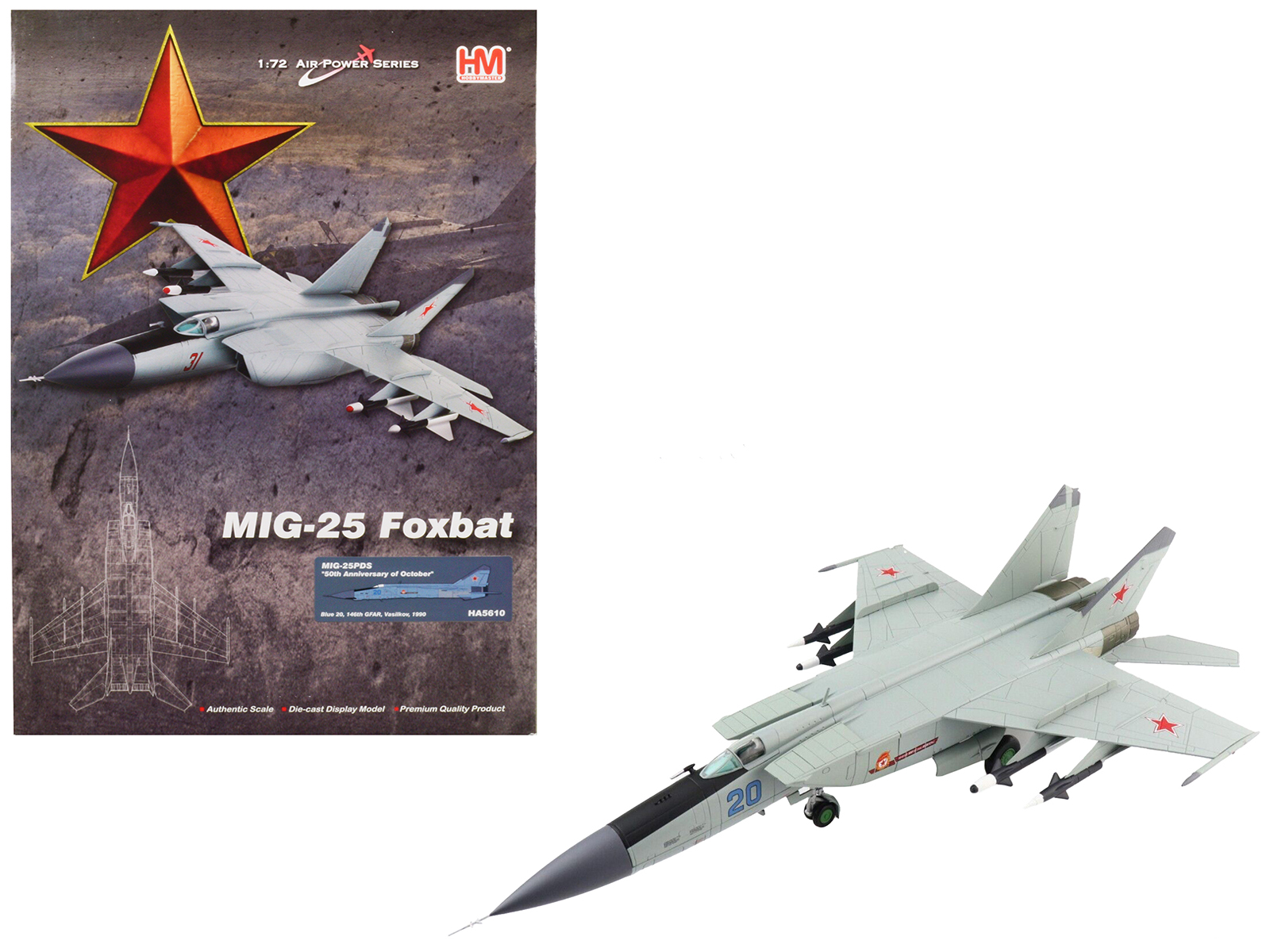 Mikoyan-Gurevich MiG-15Bis Fighter Aircraft "8170 Early Soviet Fighter" Soviet Air Force "Air Power Series" 1/72 Diecast Model by Hobby Master