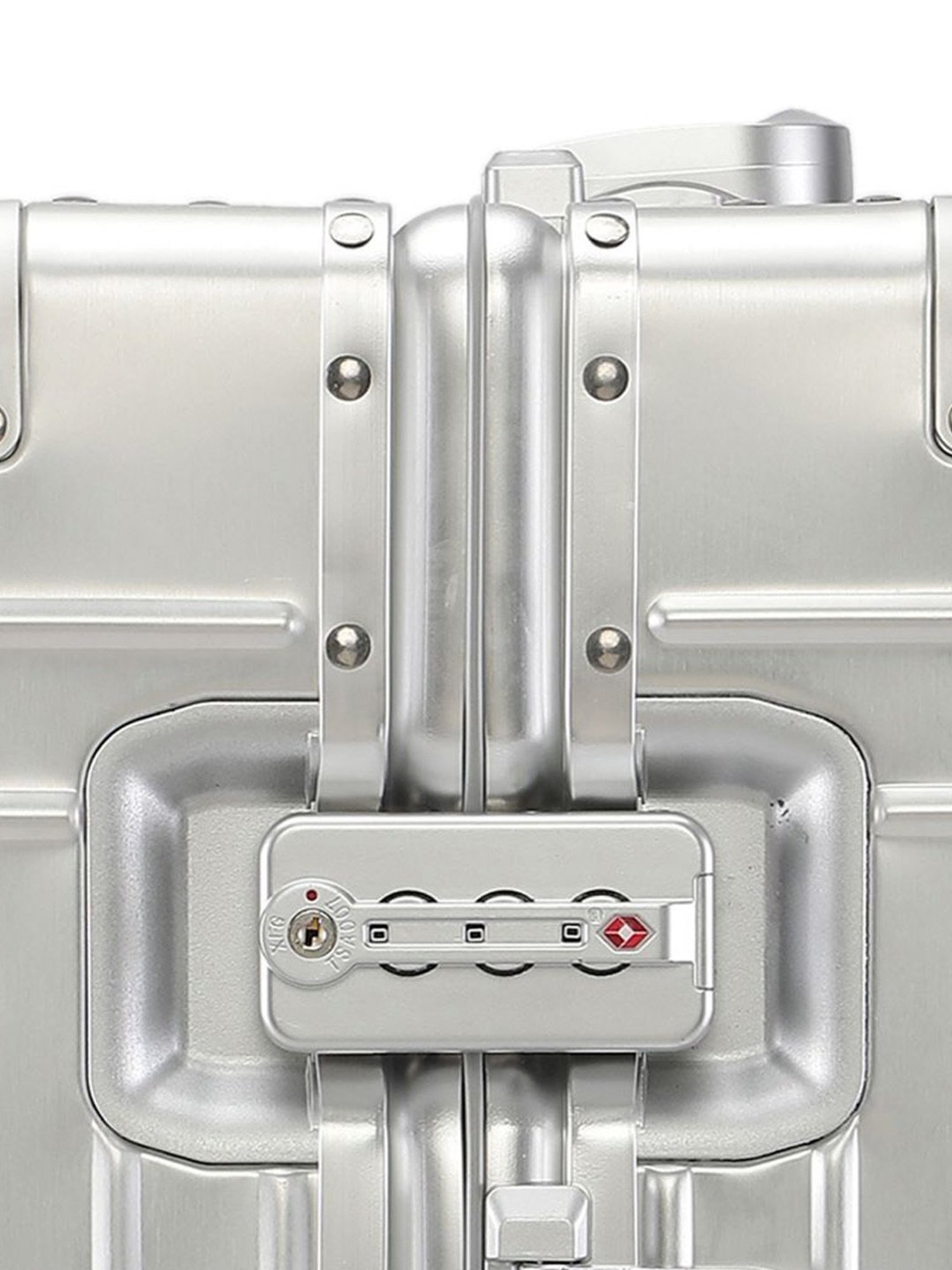 Perquisite Aluminium Trolly Silver Textured Hard Cabin Bag - 56 cm