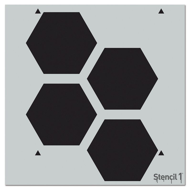 Stencil1 Hexagon Repeating - Wall Stencil 11" x 11"