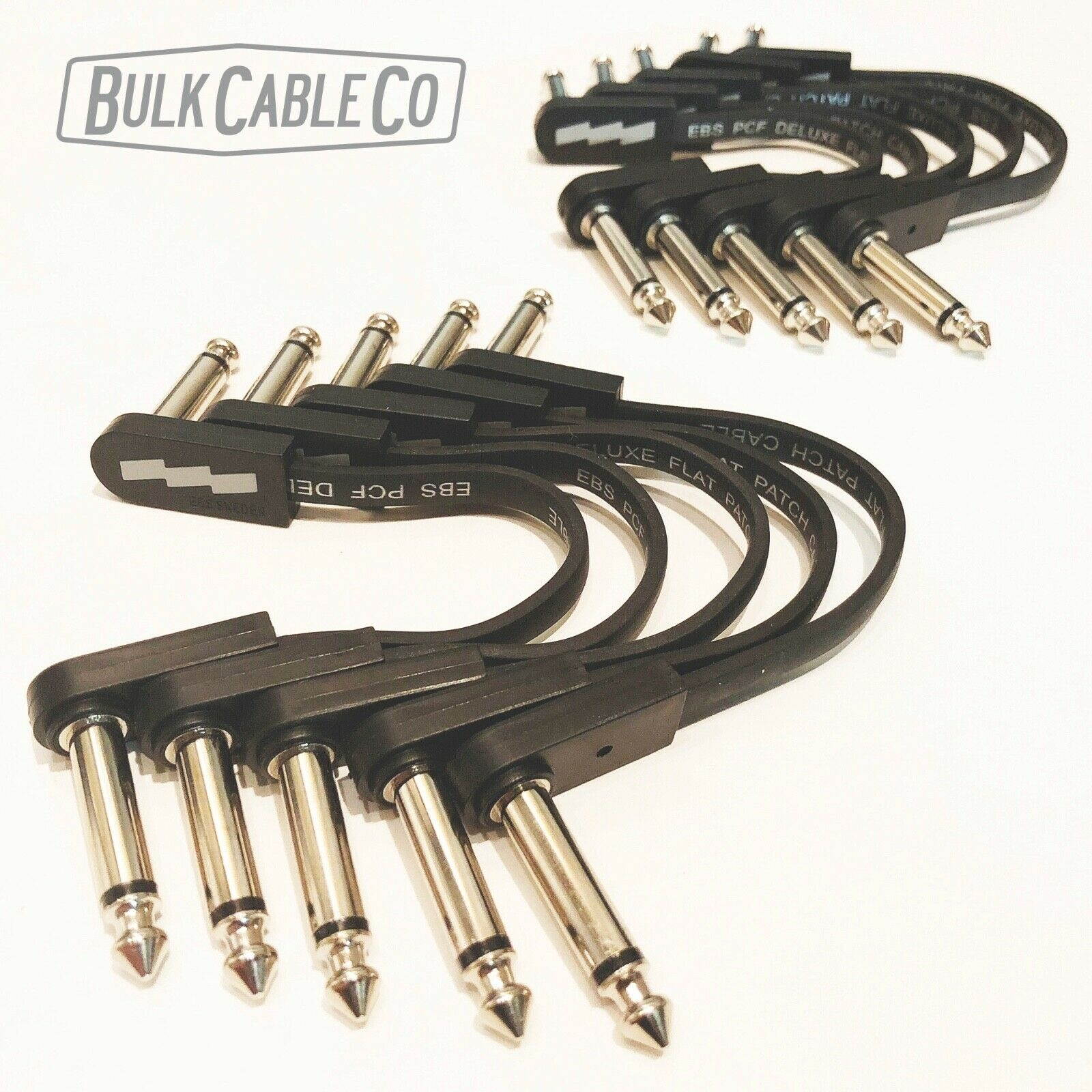 EBS Flat Patch Cables - 10 Pack - 4" (3.94") PCF-DL10 Deluxe - Thin RA/RA Cable