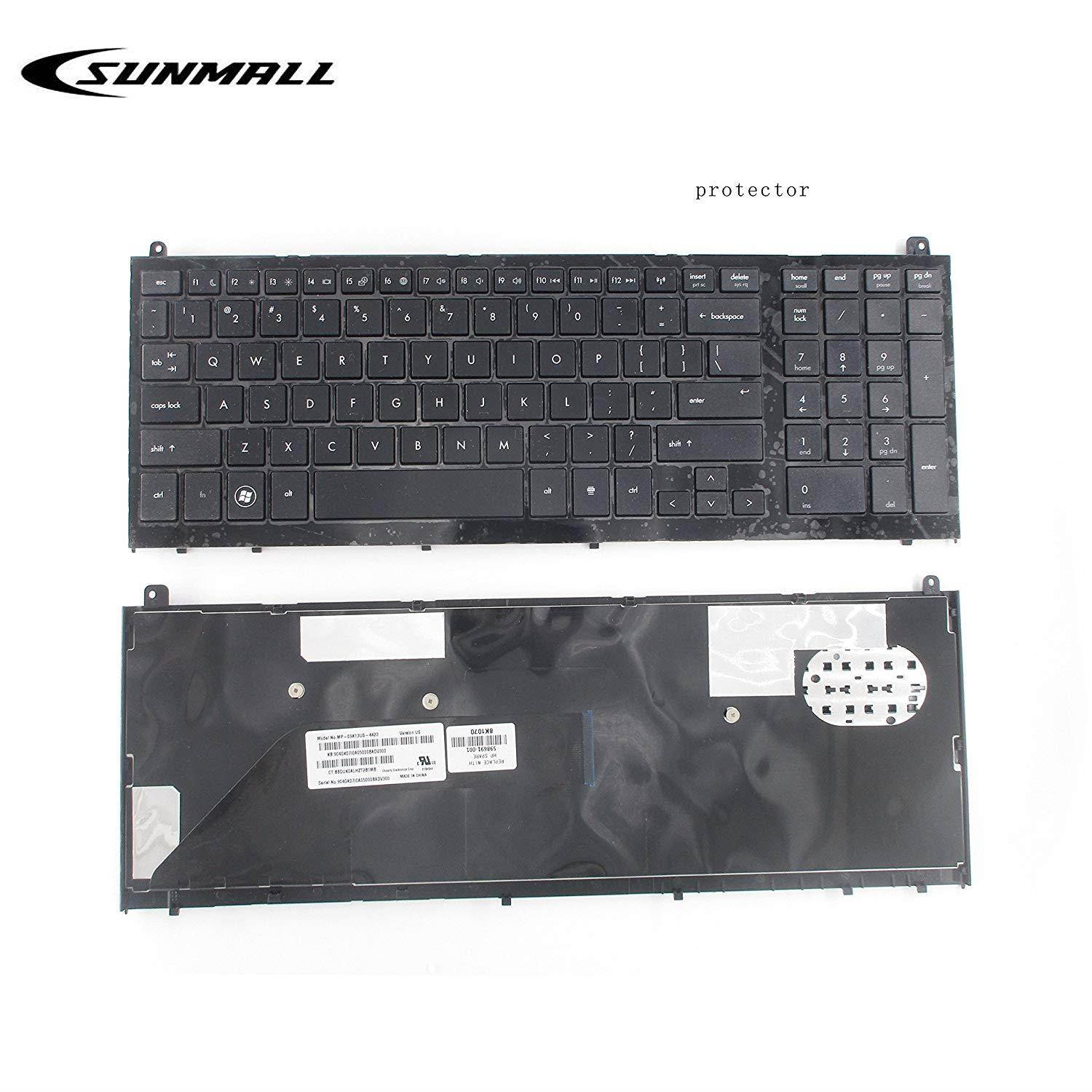 SUNMALL Keyboard Replacement with Frame Compatible with hp probook 4520s 4525s Series Laptop Black US Layout(6 Months Warranty)