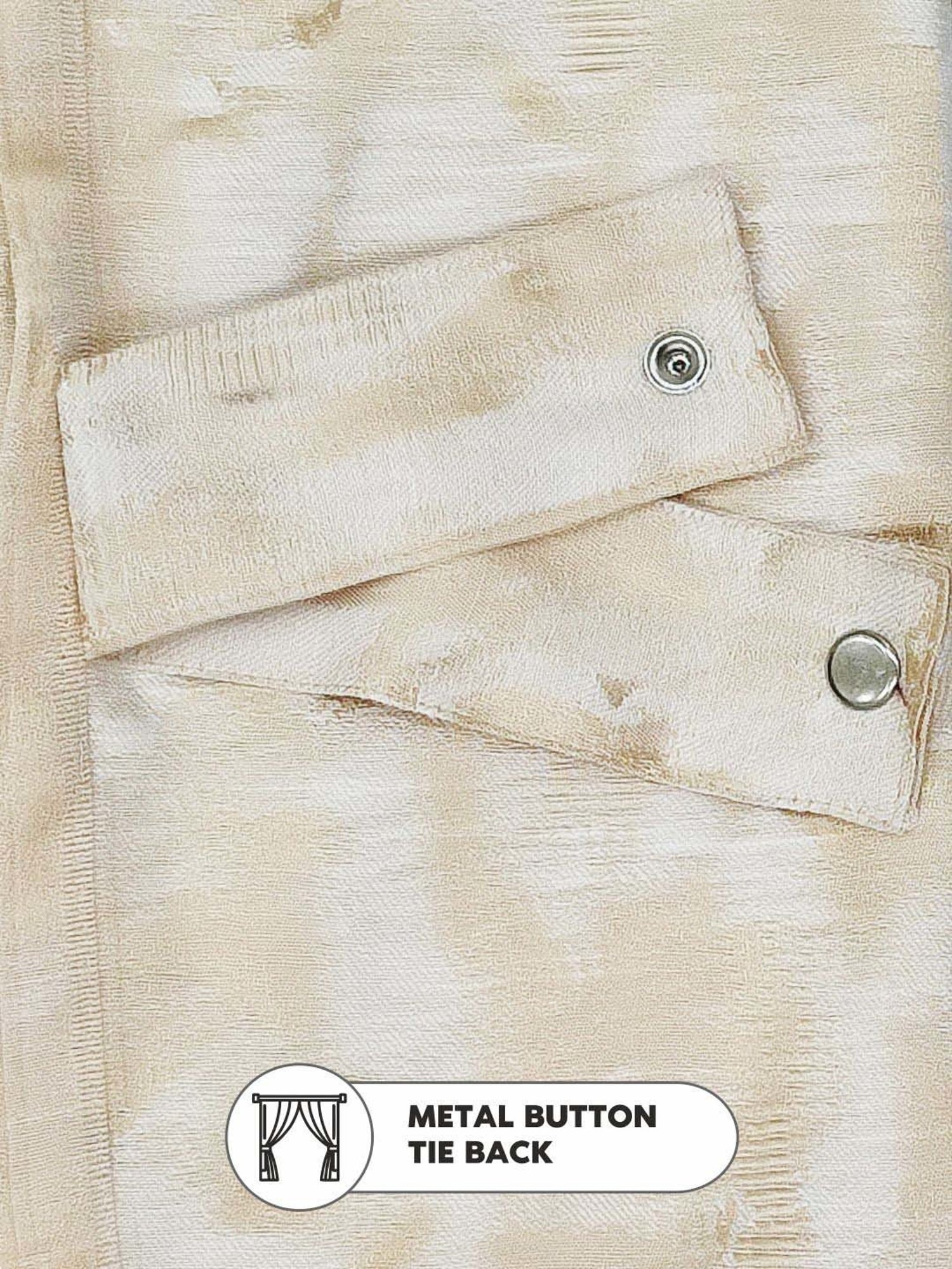 Bianca House Of Lux Soft Gold Faux Silk 7 Ft. Door Curtain