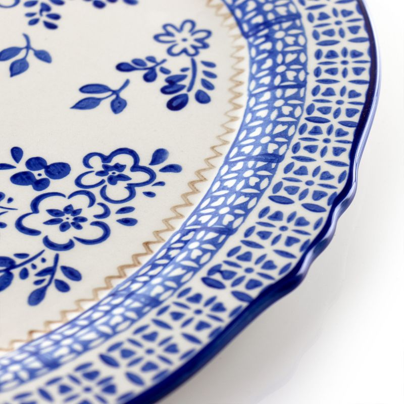 Meritage Botany 14.5 Inch Oval Stoneware Serving Platter