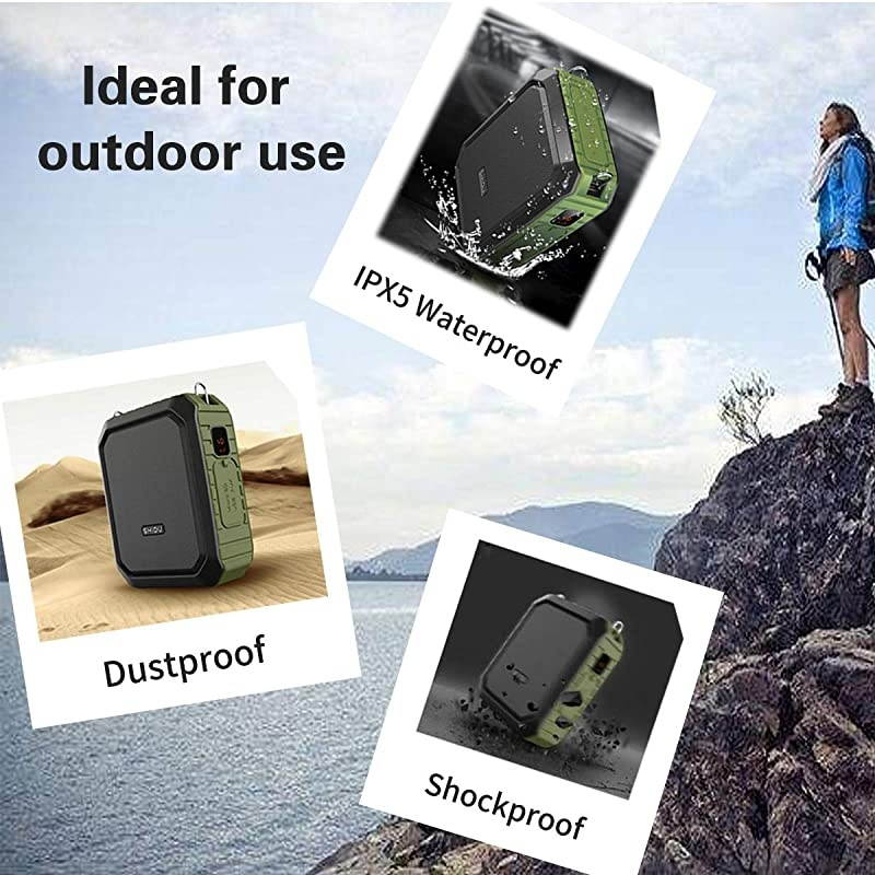 Personal Waterproof Voice Amplifier Wired Headset Microphone Small Bluetooth Pa Speaker 18W 4400mAh Rechargeable Wearable Mic System for Teachers or Outdoors (Wired Version)