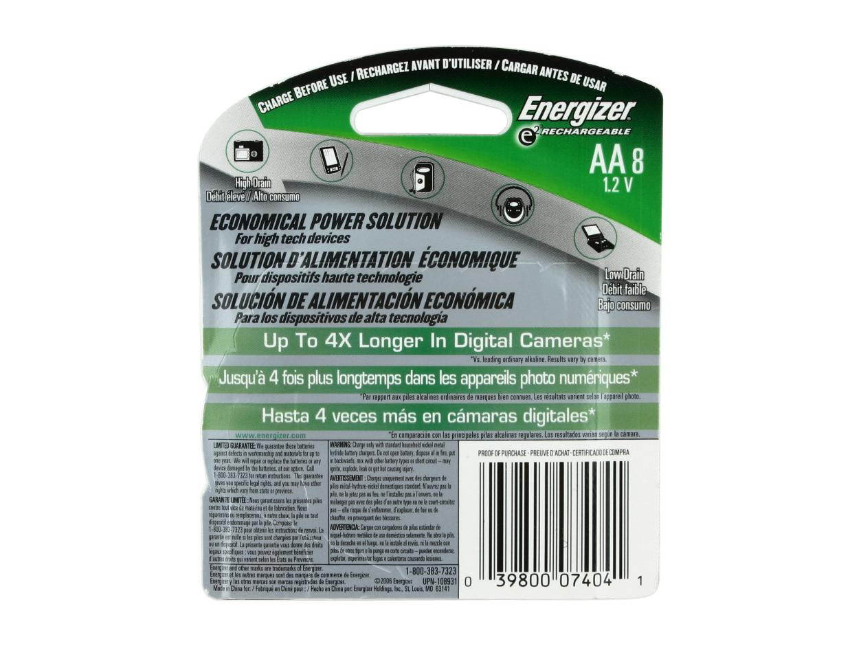 Energizer NH15BP-8 Rechargeable Batteries