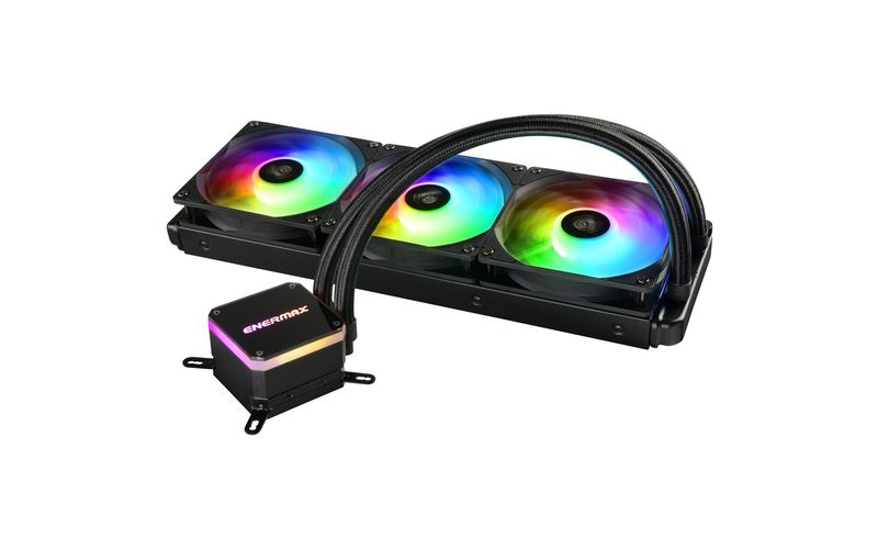 Enermax LIQMAX III ARGB 360 ELC-LMT360-ARGB Cooling Fan/Radiator/Water Block - 3 x 120 mm - 72.1 CFM - 27 dB(A) Noise - Liquid Cooler Cooler