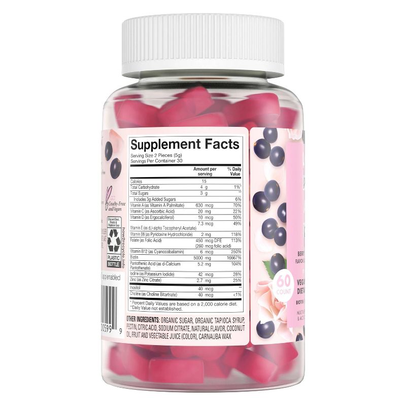 Love Beauty and Planet Multi-Benefit Vitamins Dietary Supplement - Berry Extraordinary – 60ct