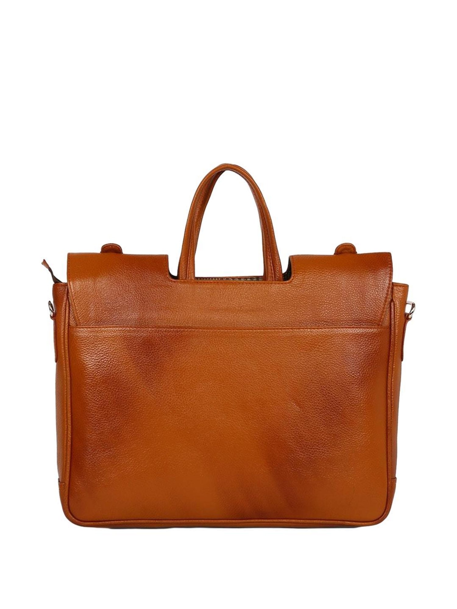 Tortoise Work Edition Massimo Tan Leather Medium Laptop Messenger Bag