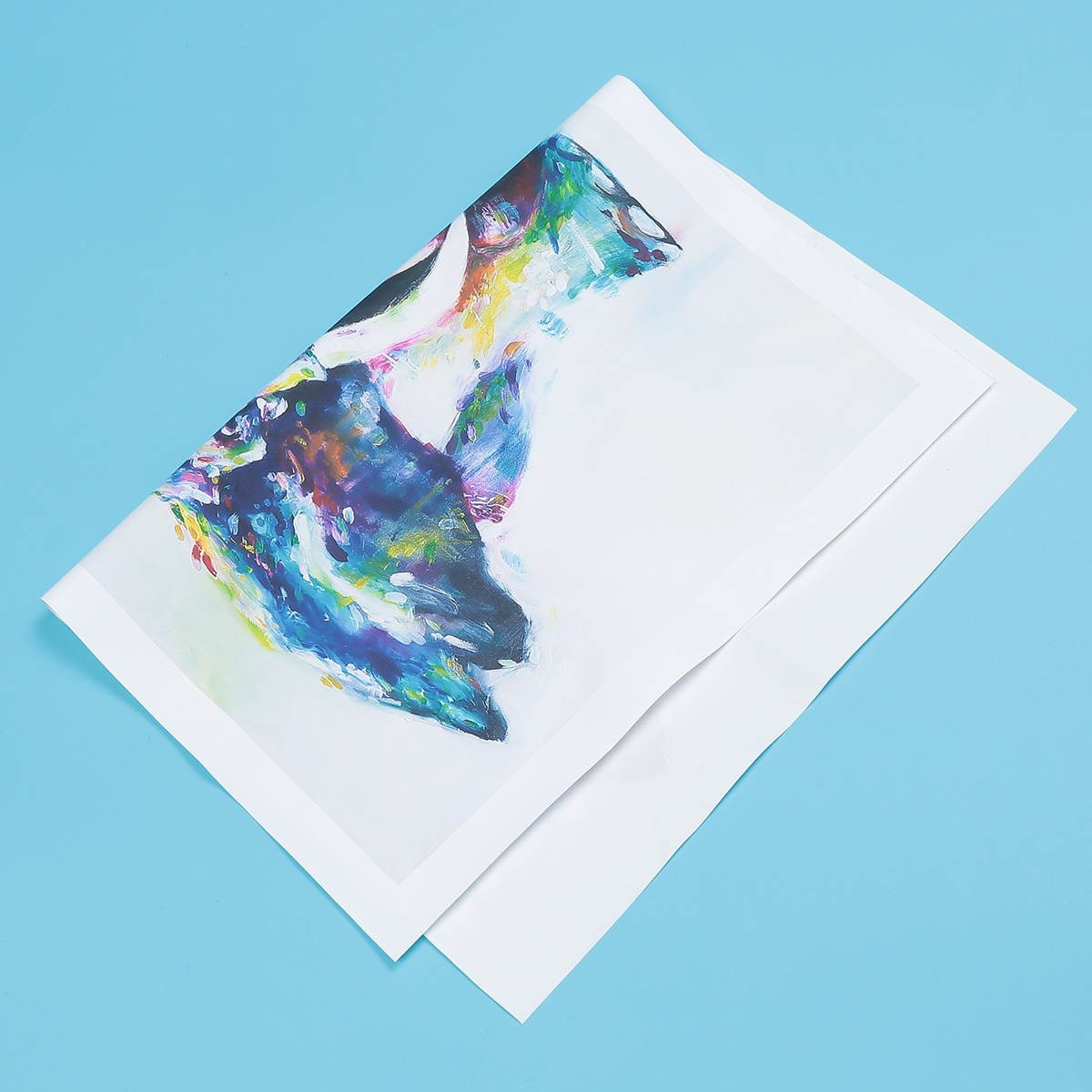 Oil Painting Picture Animals Canvas Colorful Cartoon Dog Paint Frameless Wall Painting for Home Living Room Bedroom Kitchen Office Decoration (50x70cm )