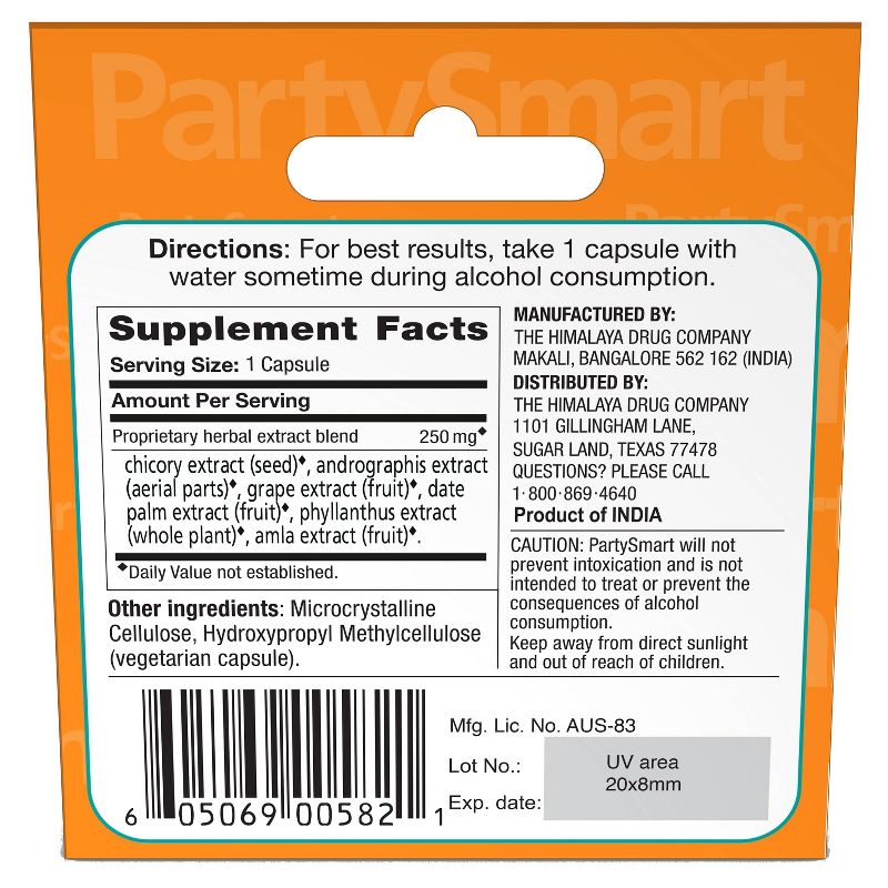 Himalaya PartySmart Capsules - 6pk