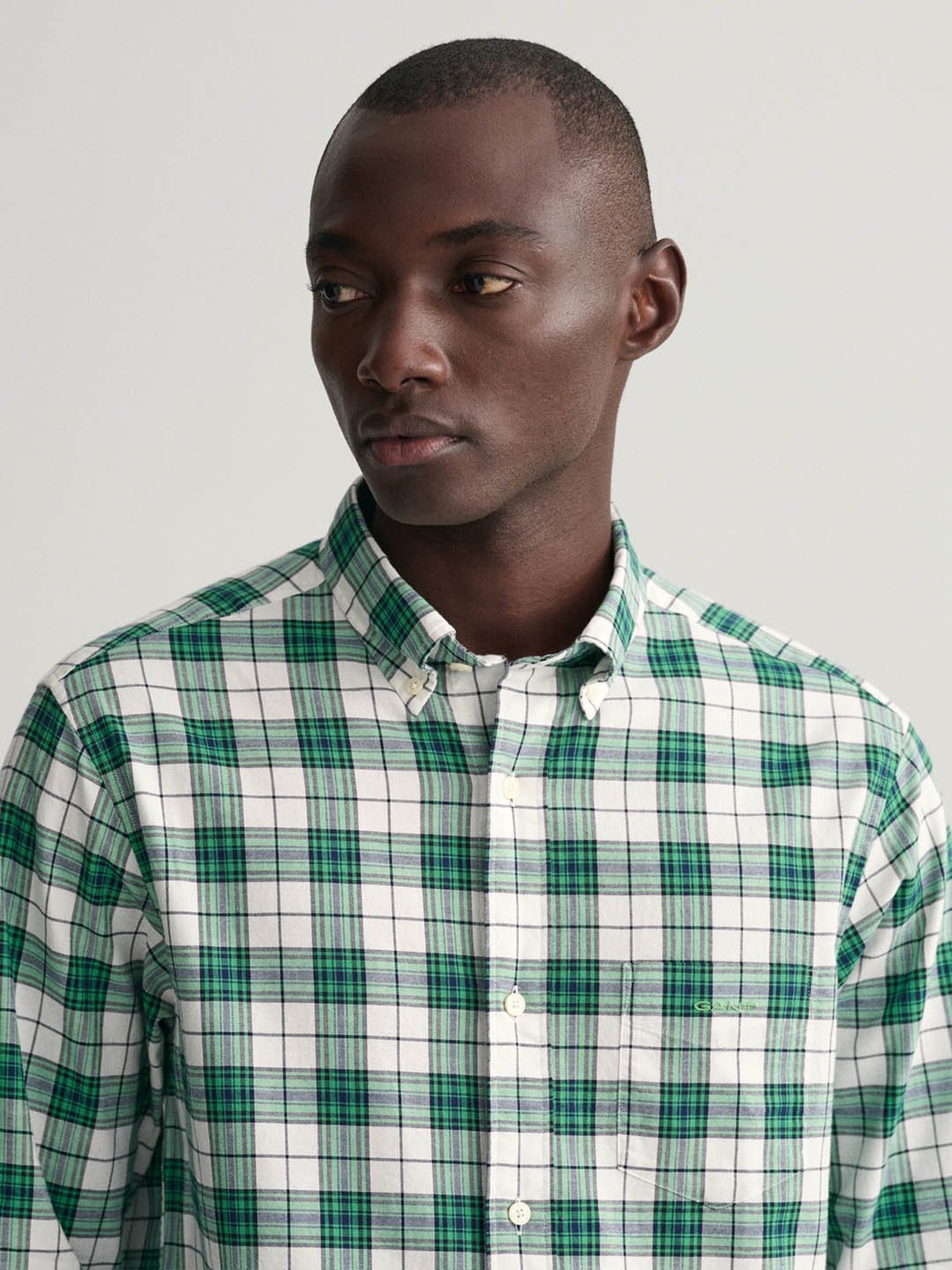 GANT Green Cotton Regular Fit Checks Shirt