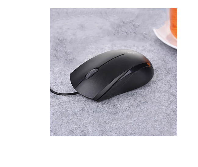 Rapoo N160  Ergonomic Wired White Optical USB Durable Silent Mouse for Office and Gaming, 3 Buttons, Shipped With Big Mouse Pad