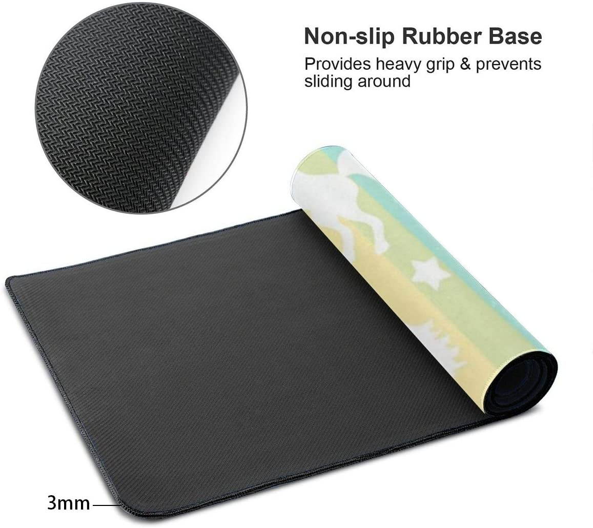 Large Mouse Pad Gaming Star Unicorn Rainbow XXL Extended Mouse Pad Portable Large Desk Keyboard Pad Waterproof Writing Pad for Mouse Office, Home, Non-Slip Rubber Base, Huge 90x40