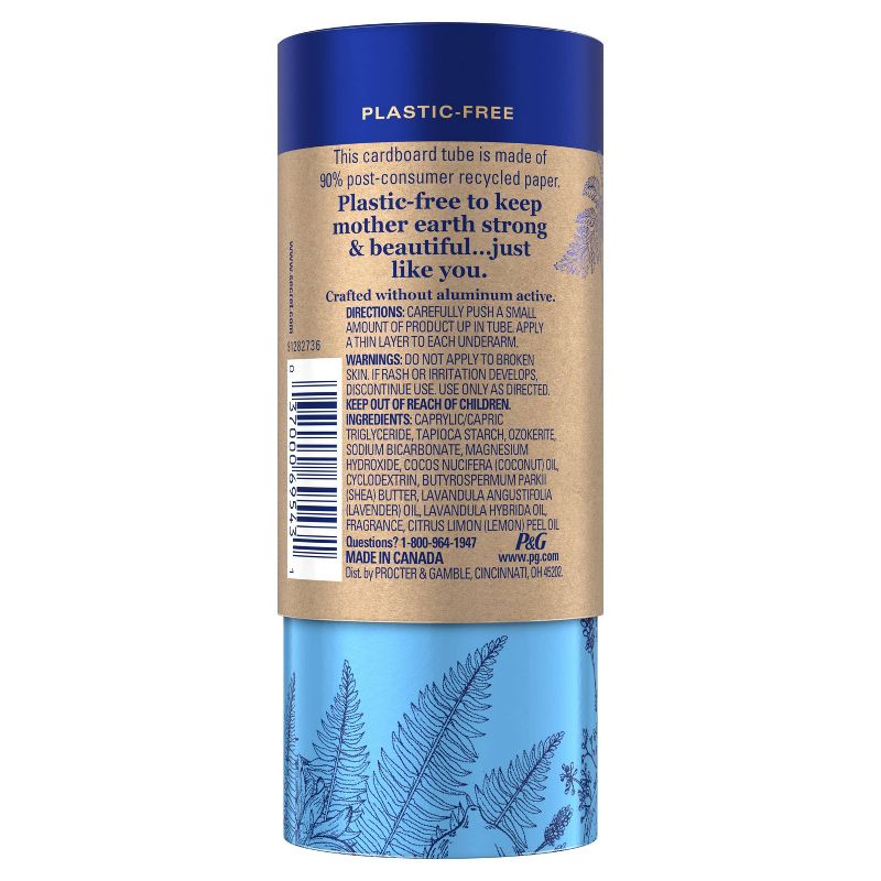 Secret Sustainable Packaging Women's Deodorant with Essential Oils Lavender & Lemon - 2.0oz