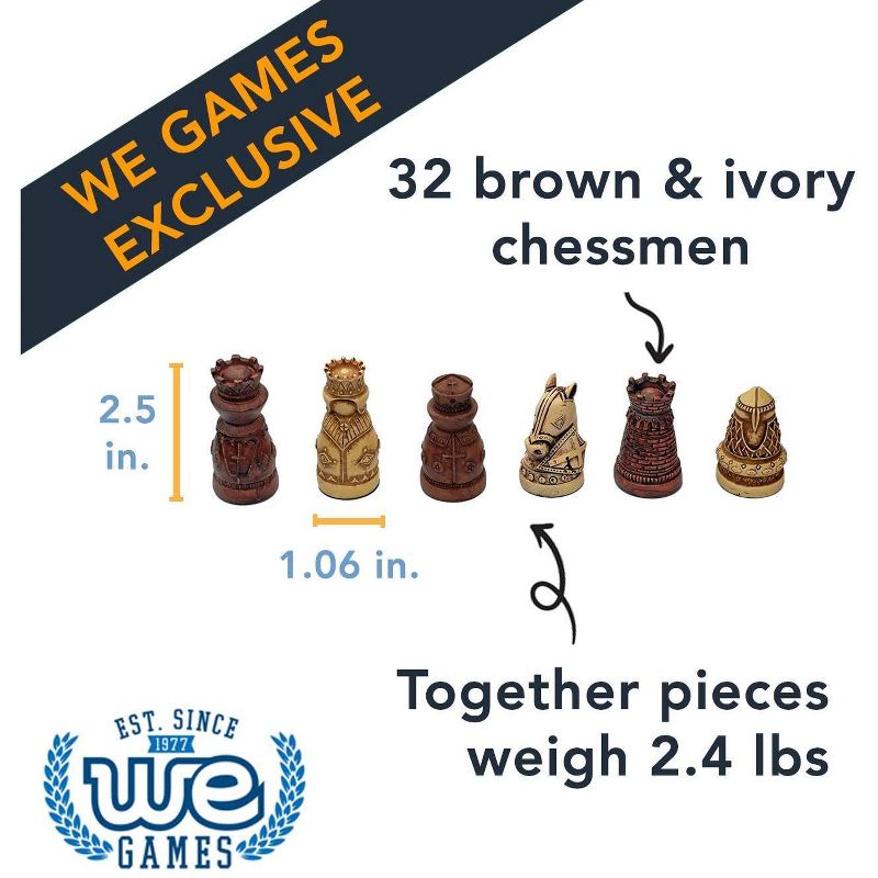 WE Games Fancy Medieval Themed Chess Set - 15 in.