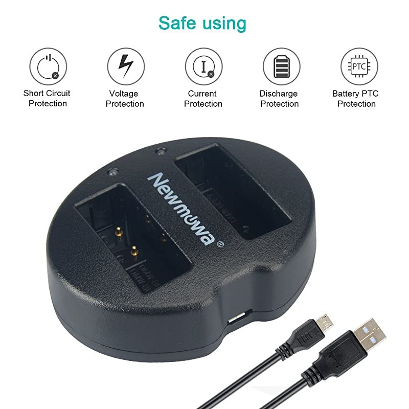 DMWBLE9  Replacement Battery 2 Pack and Dual USB Charger for Panasonic DMWBLE9 DMWBLG10 and Panasonic Lumix DMCZS60 DMCZS100 DMCLX100DCLX100 IIDMCGF3 DMCGF5 DMCGF6 DMCGX7