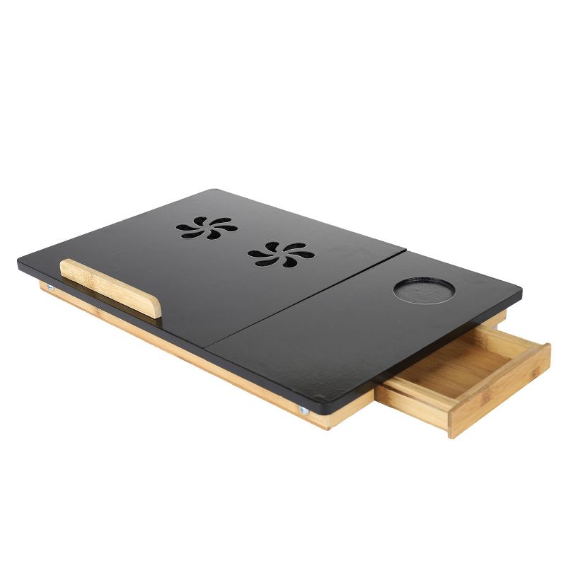 Coolpad Flip Top Adjustable Laptop Desk for Bed Tray Black - Mind Reader