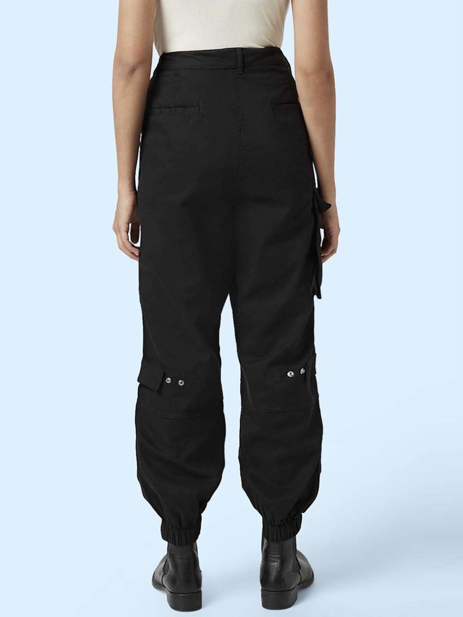 SF Jeans by Pantaloons Black Cotton Pants