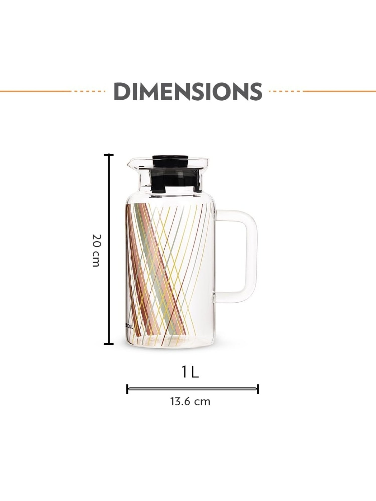 Borosil Silver Stainless Steel Wonder Jug (5700 ML)