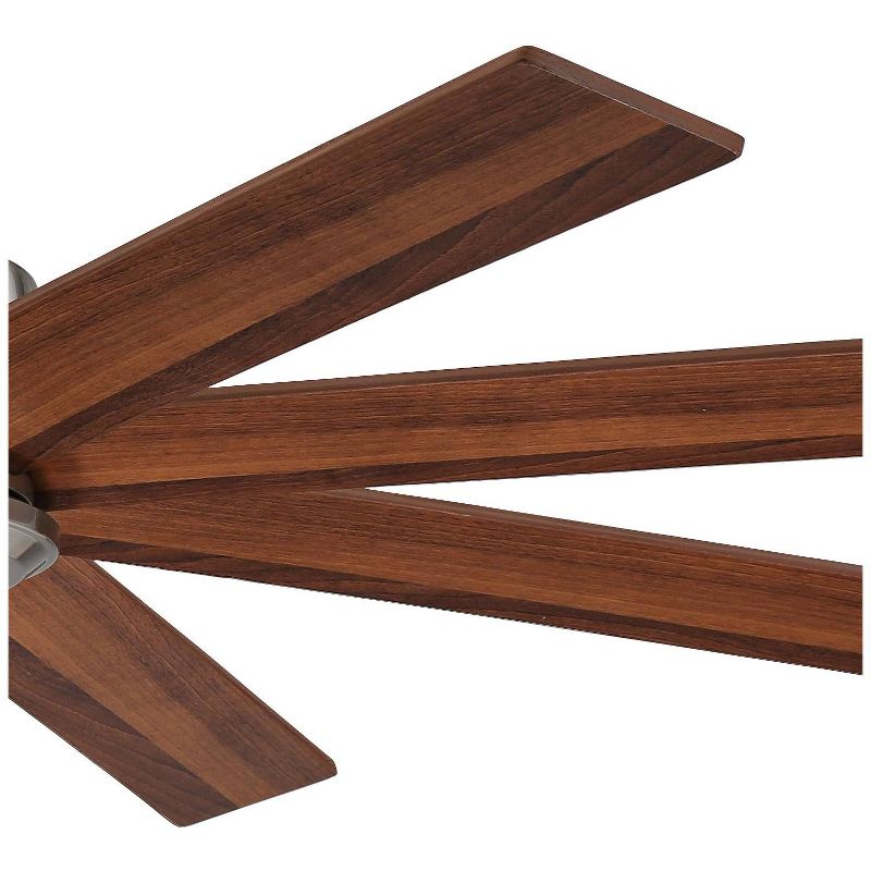 60" Casa Vieja Modern Ceiling Fan with Remote Brushed Nickel Walnut Blades for Living Room Kitchen Bedroom Family Dining
