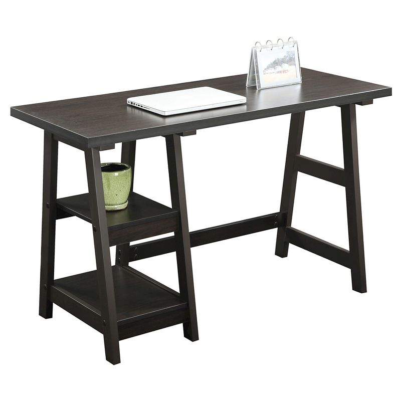 Trestle Desk Espresso - Breighton Home
