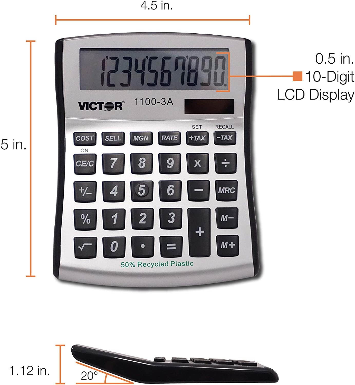VICTOR VCT1100-3A Victor 1100-3A 8 Digit - Mini Desktop-Anti-Micro