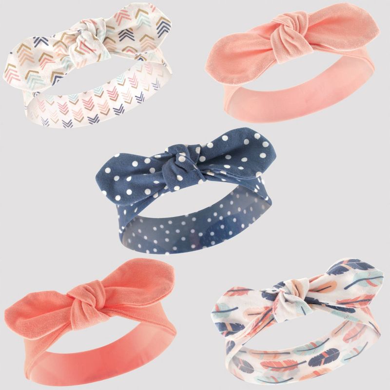 Hudson Baby 5pk Knotted Headbands - One Size