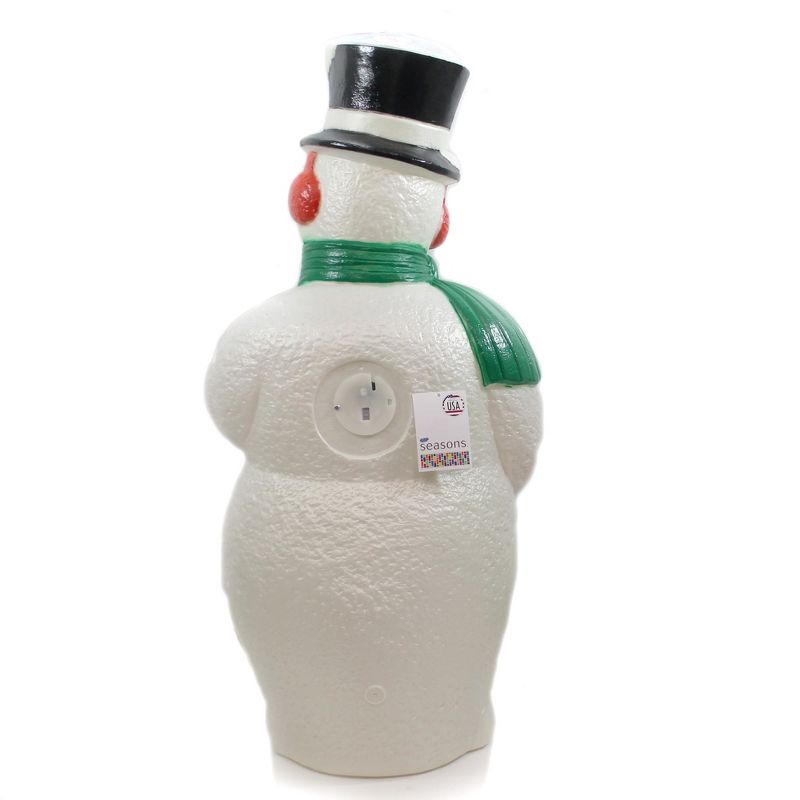 Christmas 46.0" Snowman W/ Wreath Made In Usa Outdoor Lighted  -  Novelty Sculpture Lights