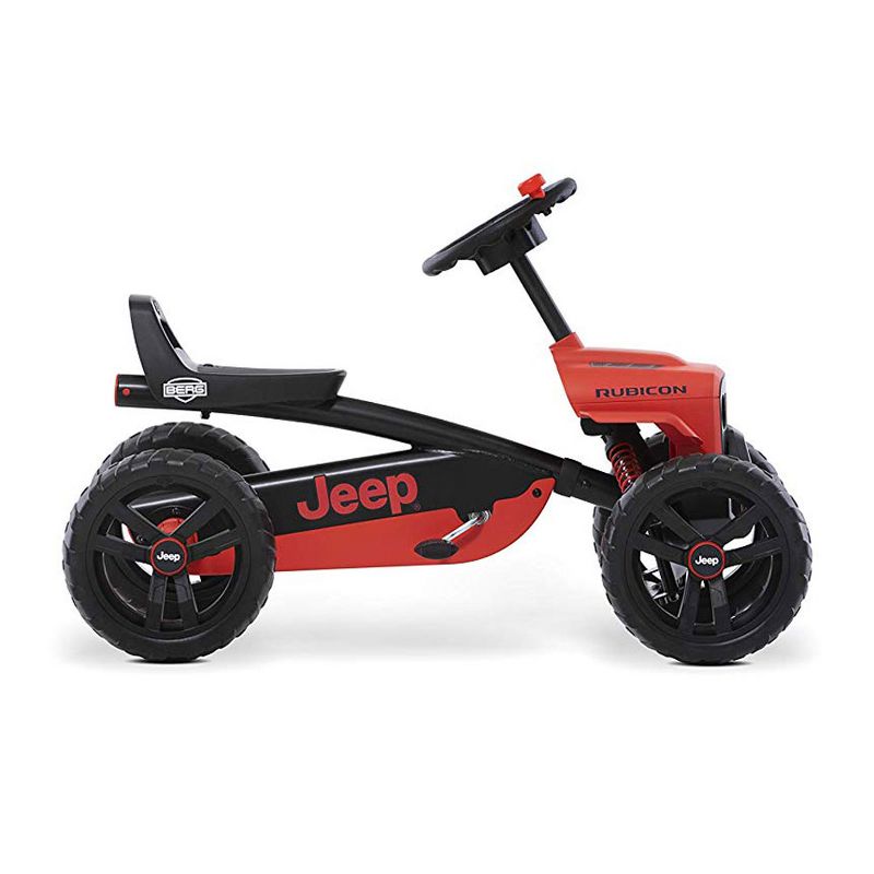 BERG Toys Jeep Buzzy Rubicon Pedal Powered Kids Safe Go Kart, Red